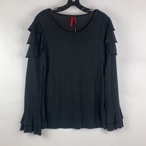 Love Scarlett Pullover Top Ruffled Long Sleeves